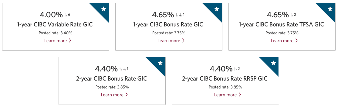 CIBC GIC rate