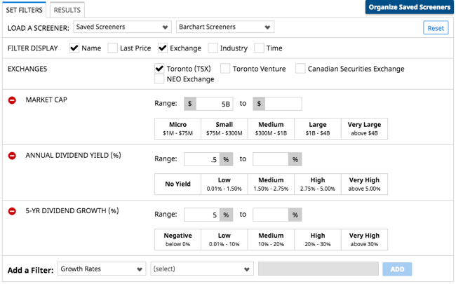 barchart Stock Screener